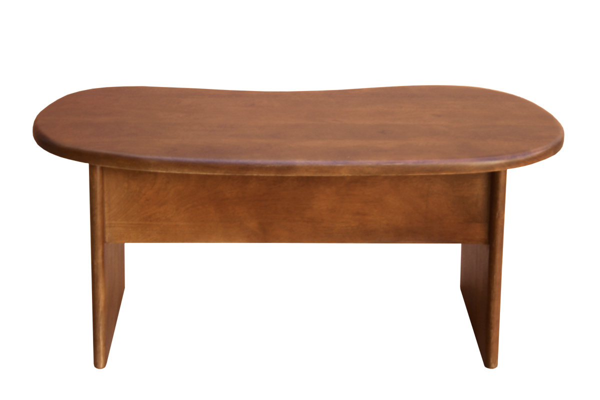 Table basse relevable design haricot avec rangement en bois manguier massif teint� L95 cm KOKOA