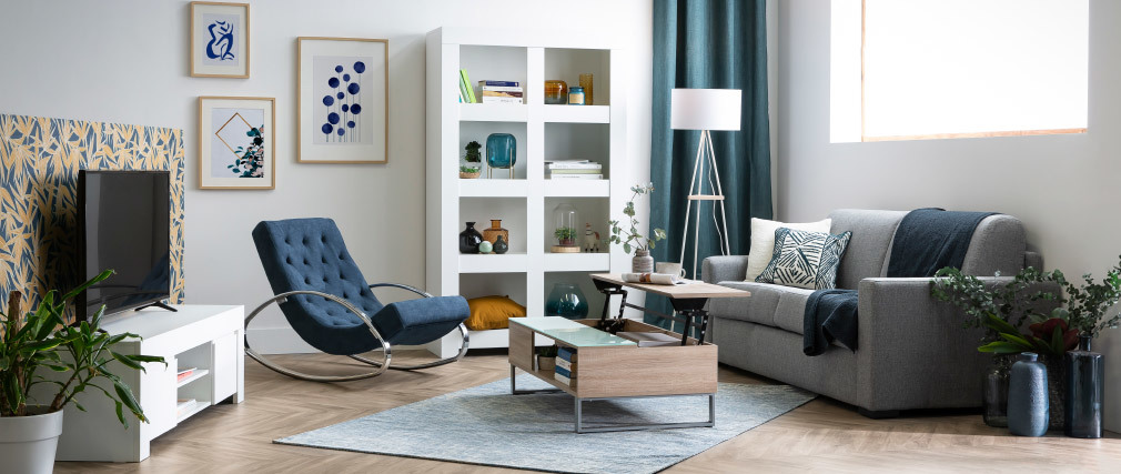 Table basse relevable en bois et m�tal WYNN