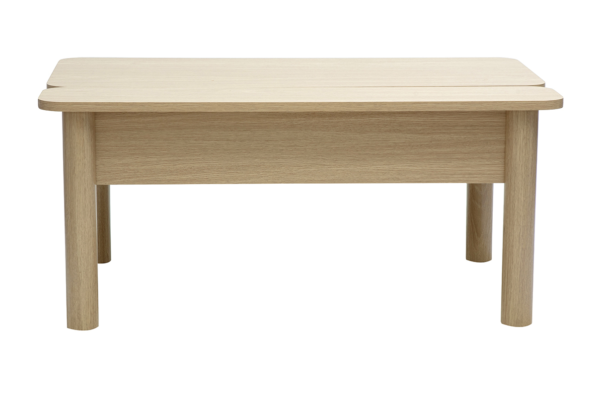 Table basse relevable finition bois chne L100 cm BOLSO