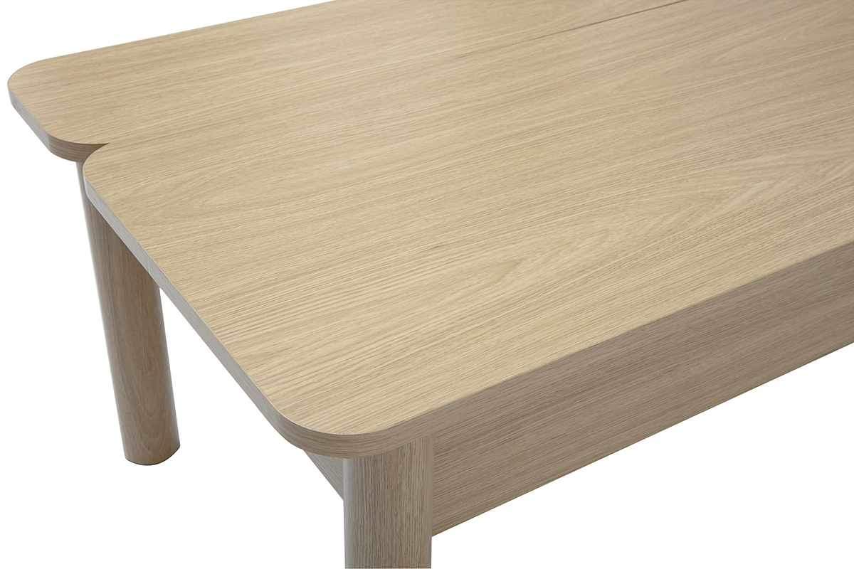 Table basse relevable finition bois chne L100 cm BOLSO