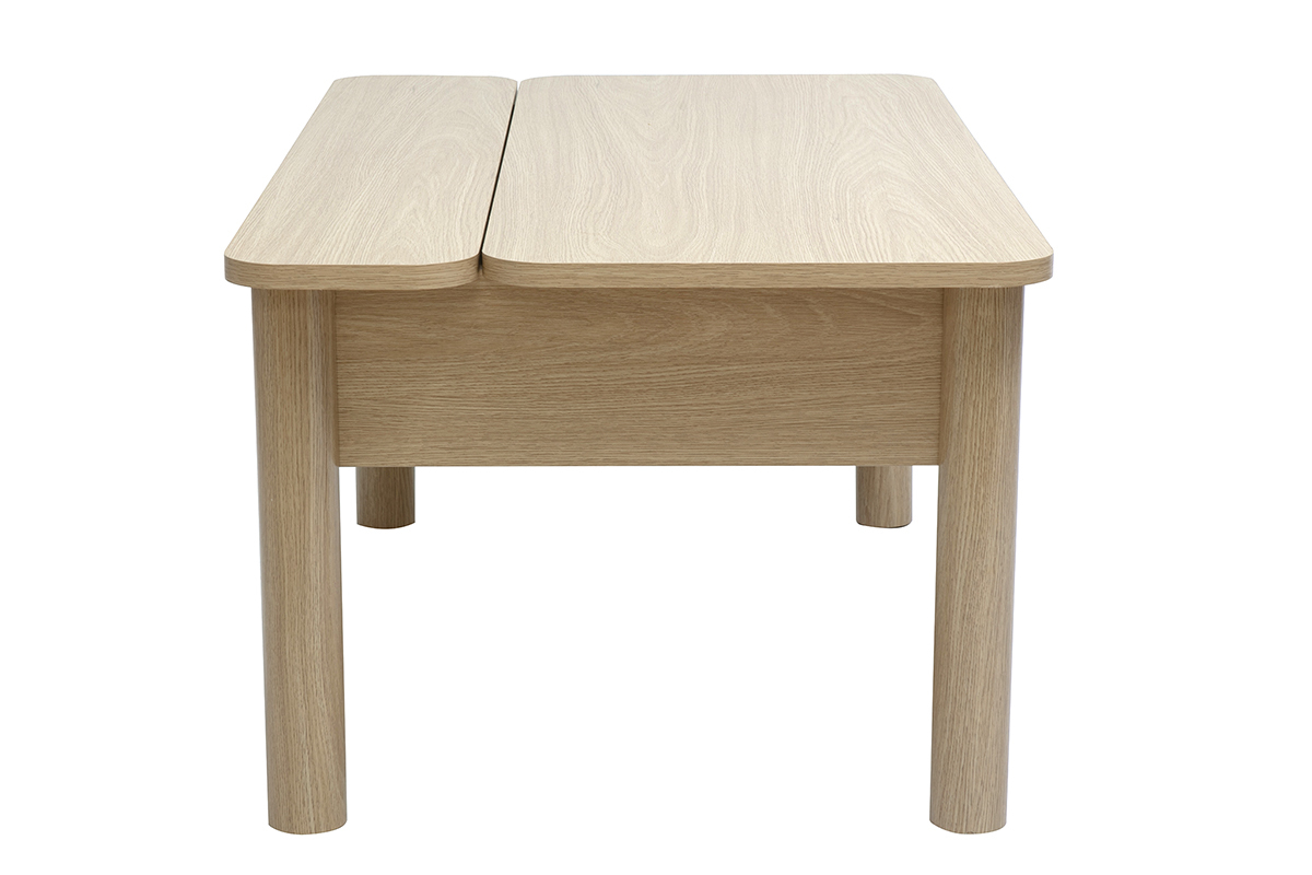 Table basse relevable finition bois chne L100 cm BOLSO