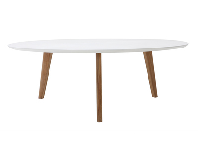 Table basse ronde 100 cm blanc EKKA