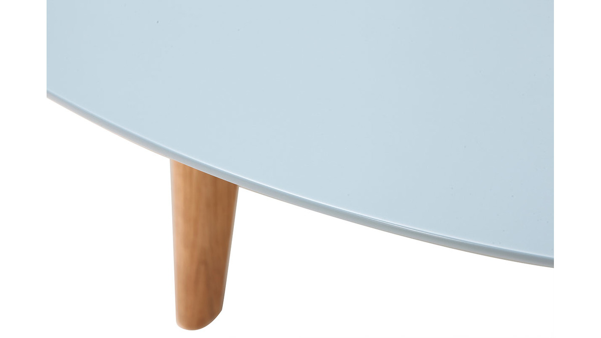 Table basse ronde 100cm gris clair EKKA