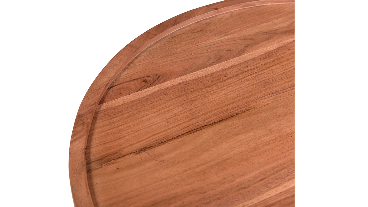 Table basse ronde bois massif D80 cm HITA
