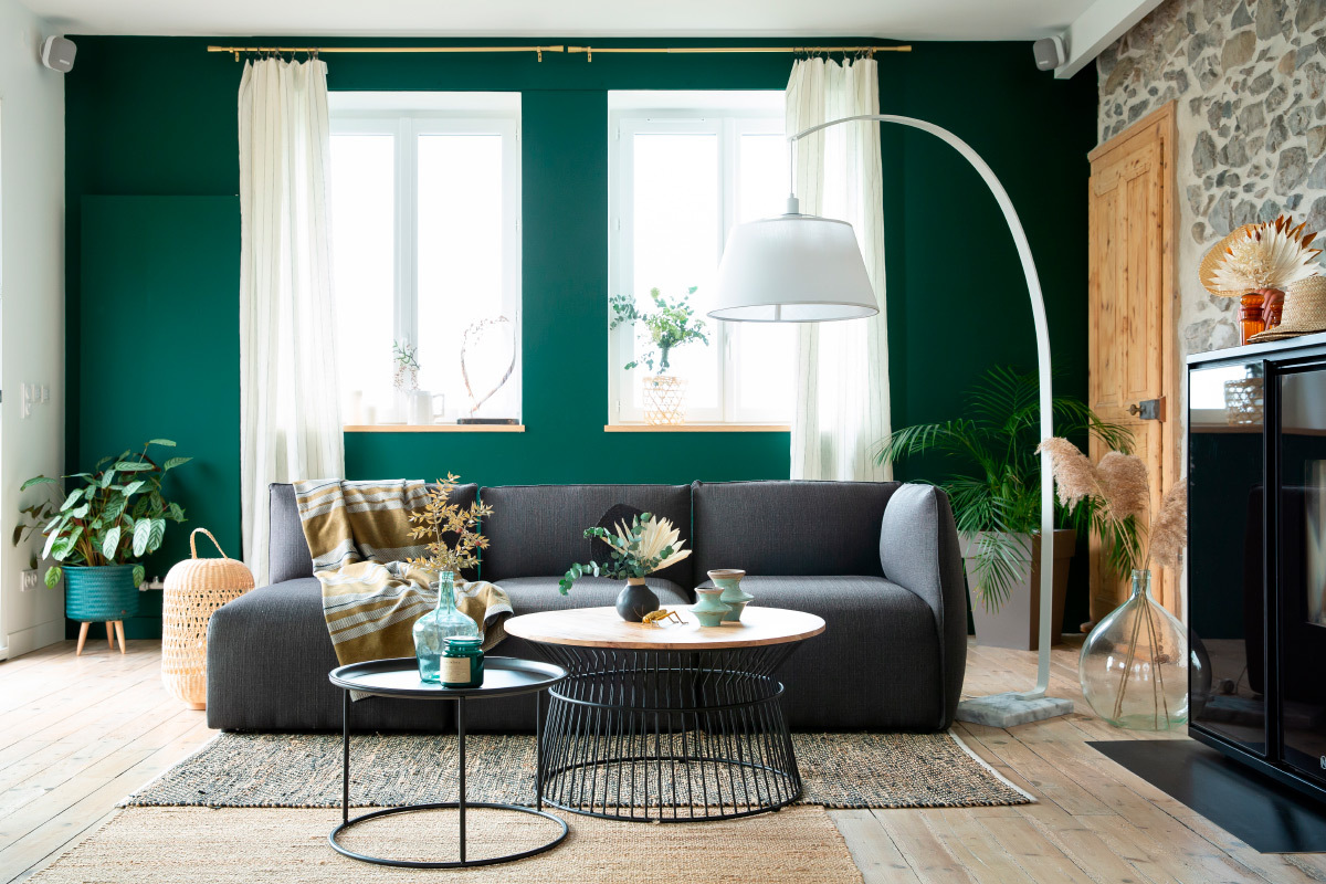 Table basse ronde en acacia massif et m�tal SPIRIT