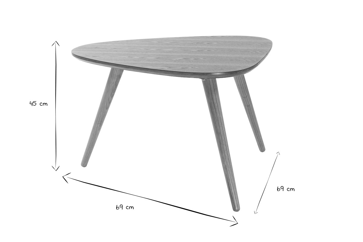Table basse scandinave bois clair L69 cm ARTIK