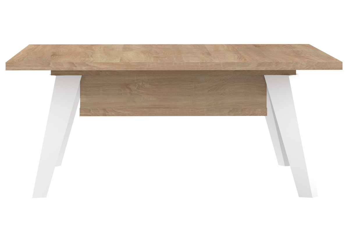 Table basse scandinave bois et blanc ORIGAMI