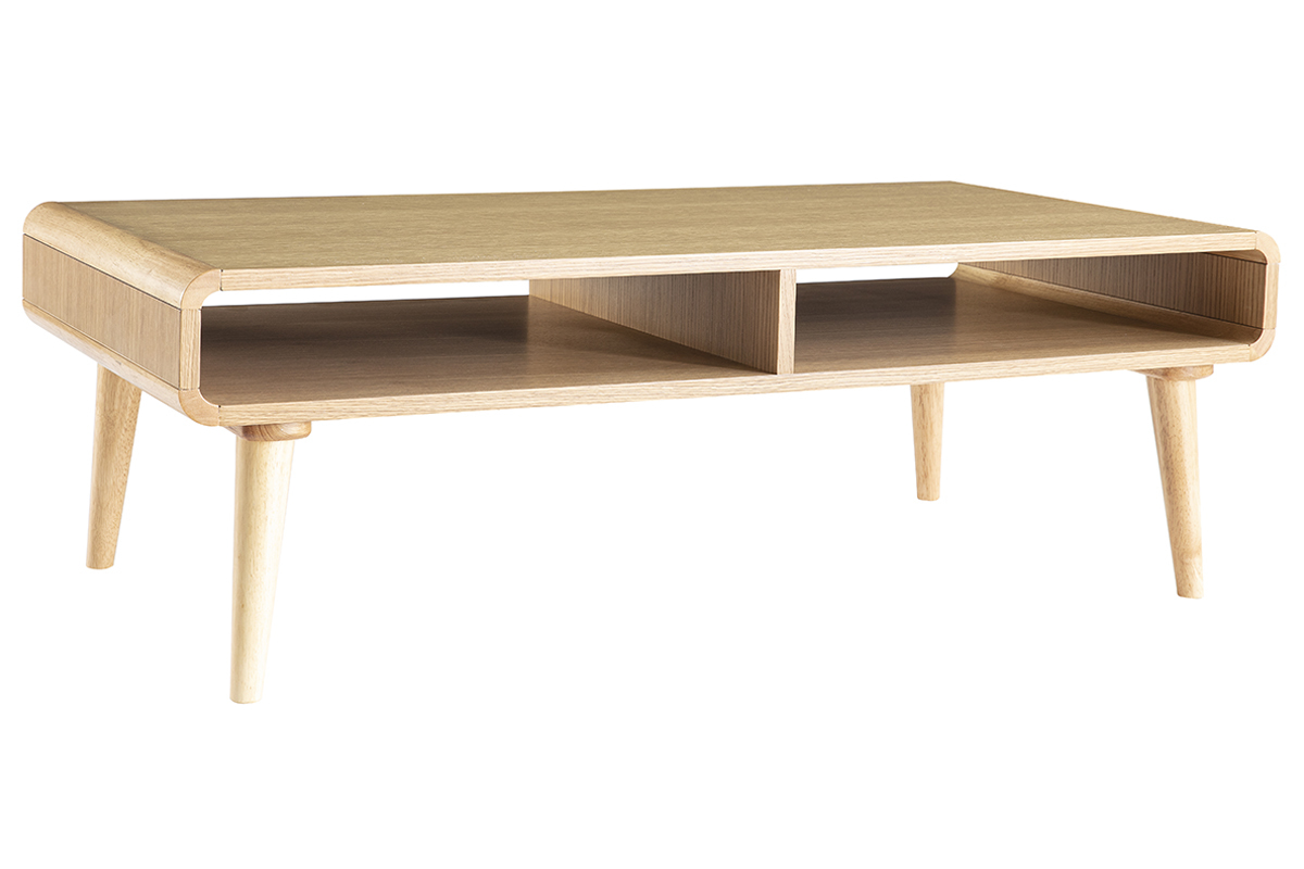 Table basse scandinave chne clair L120 cm COPENHAGUE