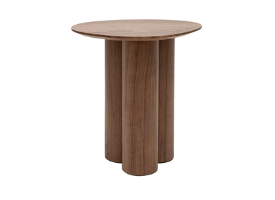 Table d'appoint design bois foncé noyer L44 cm HOLLEN
