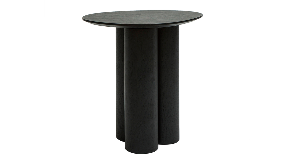 Table d'appoint design bois noir L44 cm HOLLEN