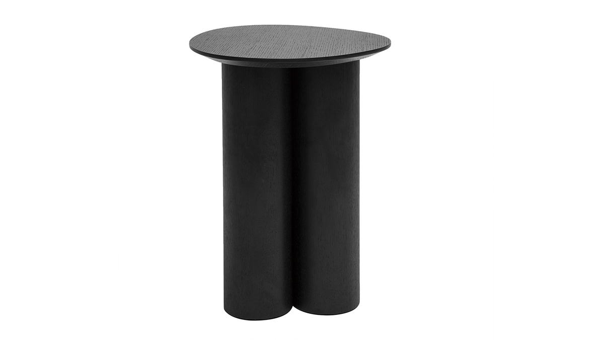 Table d'appoint design bois noir L44 cm HOLLEN