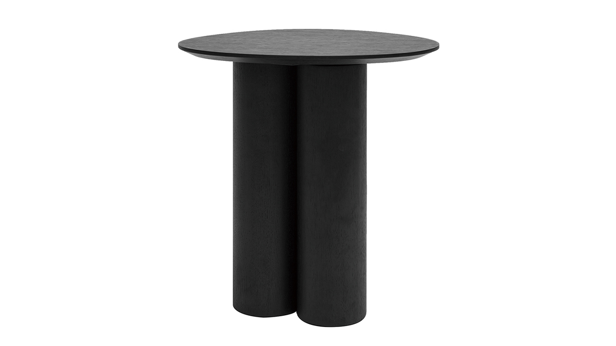 Table d'appoint design bois noir L44 cm HOLLEN