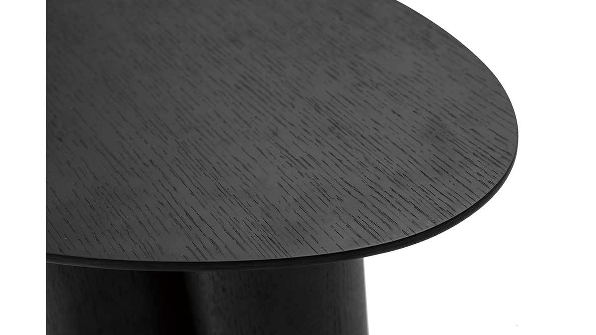 Table d'appoint design bois noir L44 cm HOLLEN