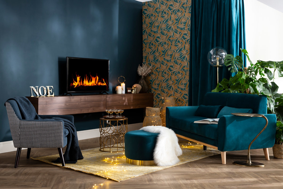 Table d'appoint laiton antique et verre D40 cm ARTSY