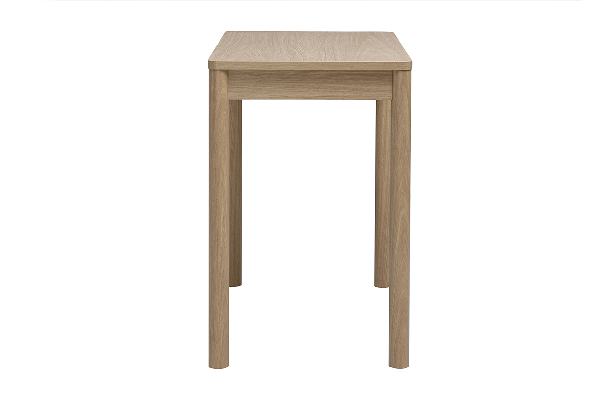 Table de bar avec rangement finition bois clair ch�ne L100 cm IZZIE