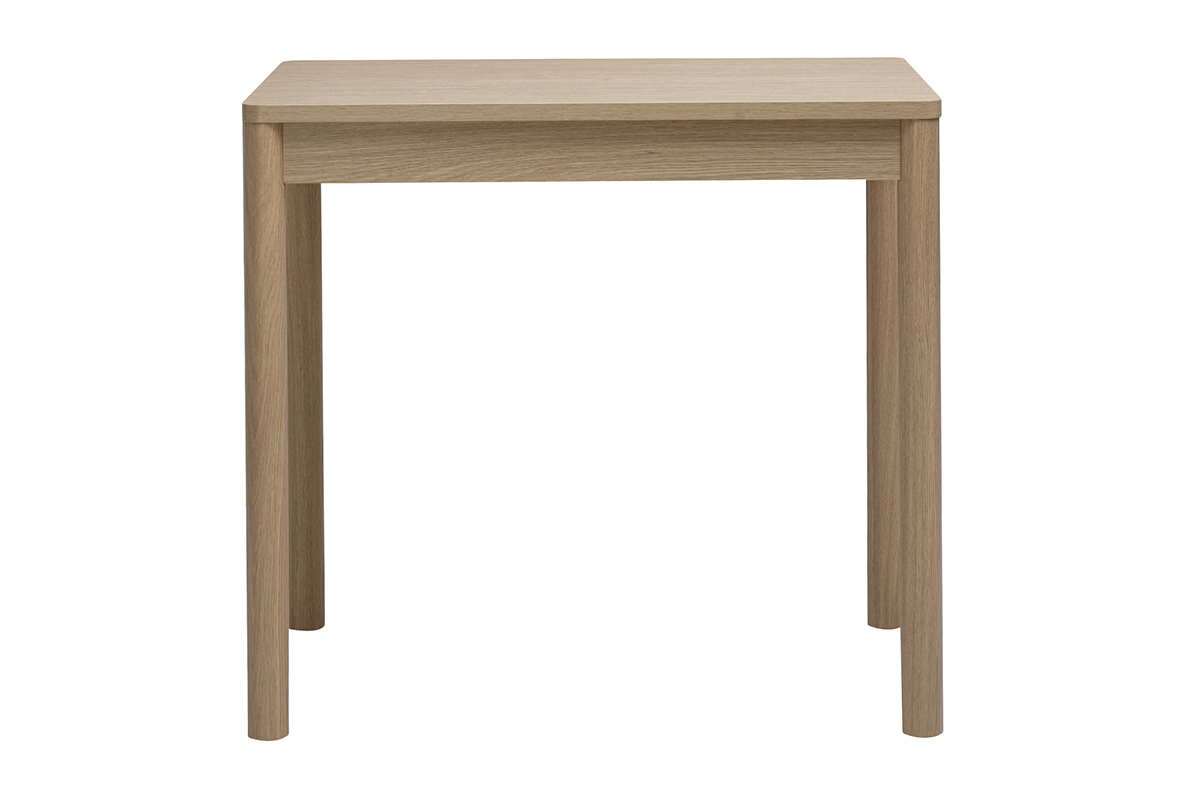 Table de bar avec rangement finition bois clair ch�ne L110 cm IZZIE