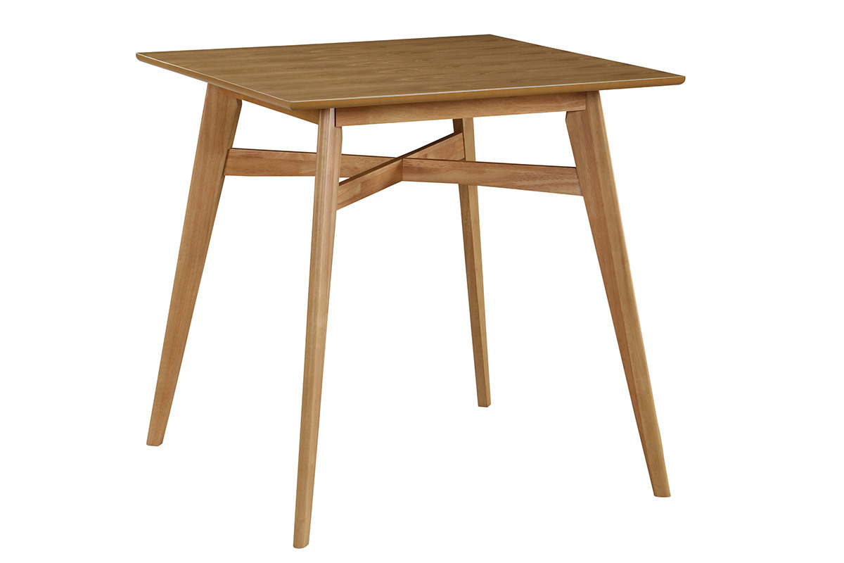 Table de bar carr�e bois clair LEENA