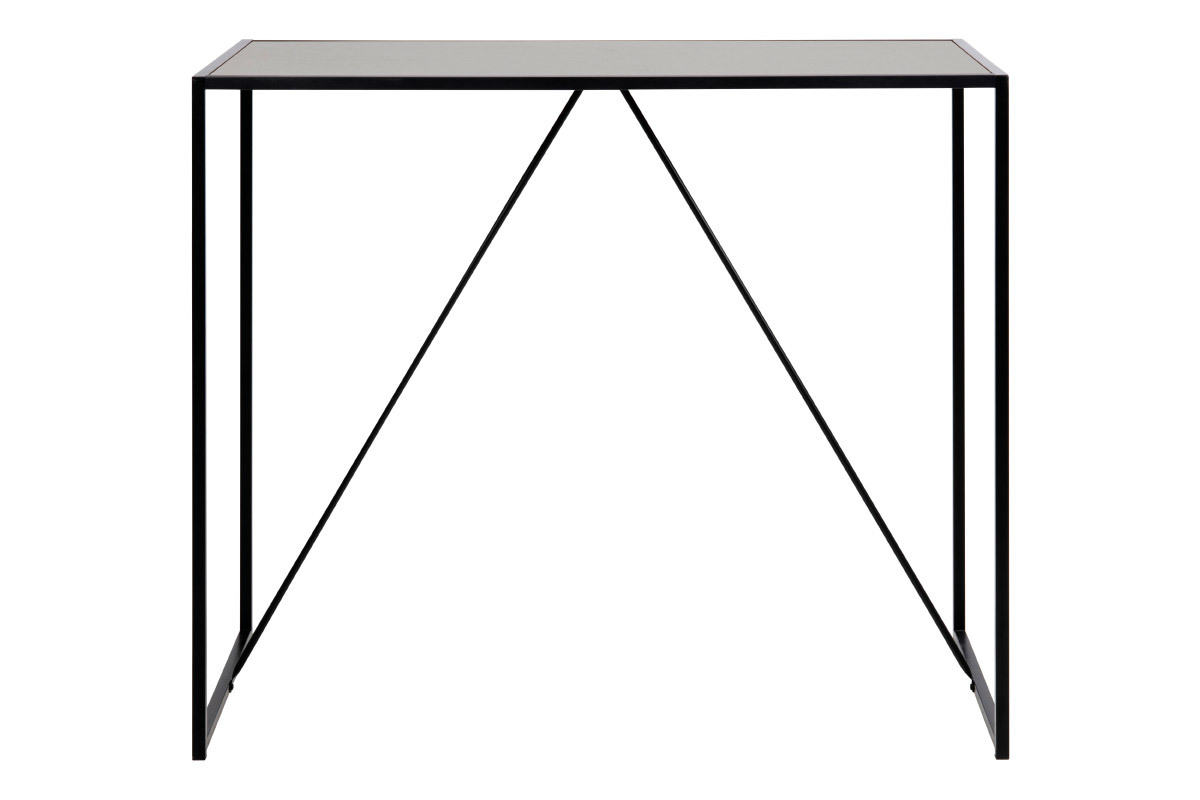 Table de bar design bois noir et m�tal TRESCA