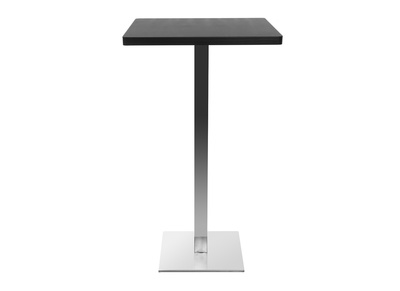Table de bar design carr&eacute; noire pied central JORY