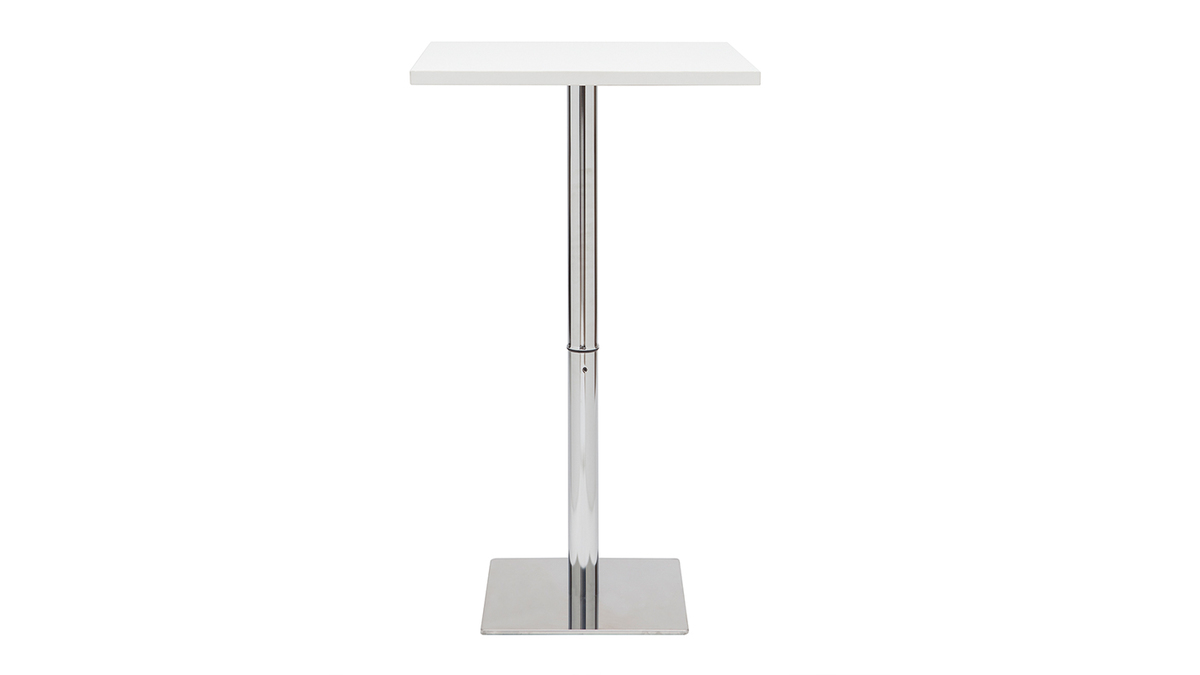 Table de bar design carre blanche L60 cm JACK