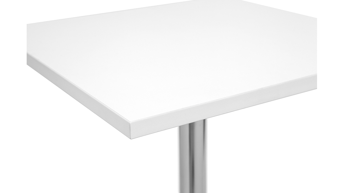 Table de bar design carre blanche L60 cm JACK