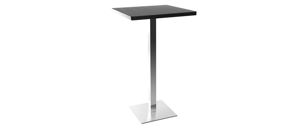 Table de bar design carrée noire JORY