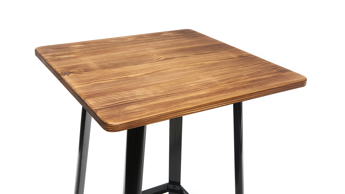 Table de bar design noire L70 cm JONES