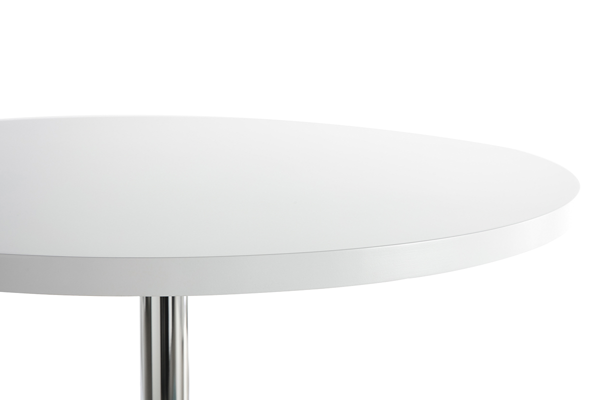 Table de bar design ronde blanche JAMES