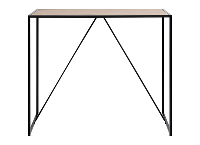 Table de bar en bois et pieds en m&eacute;tal noir TRESCA