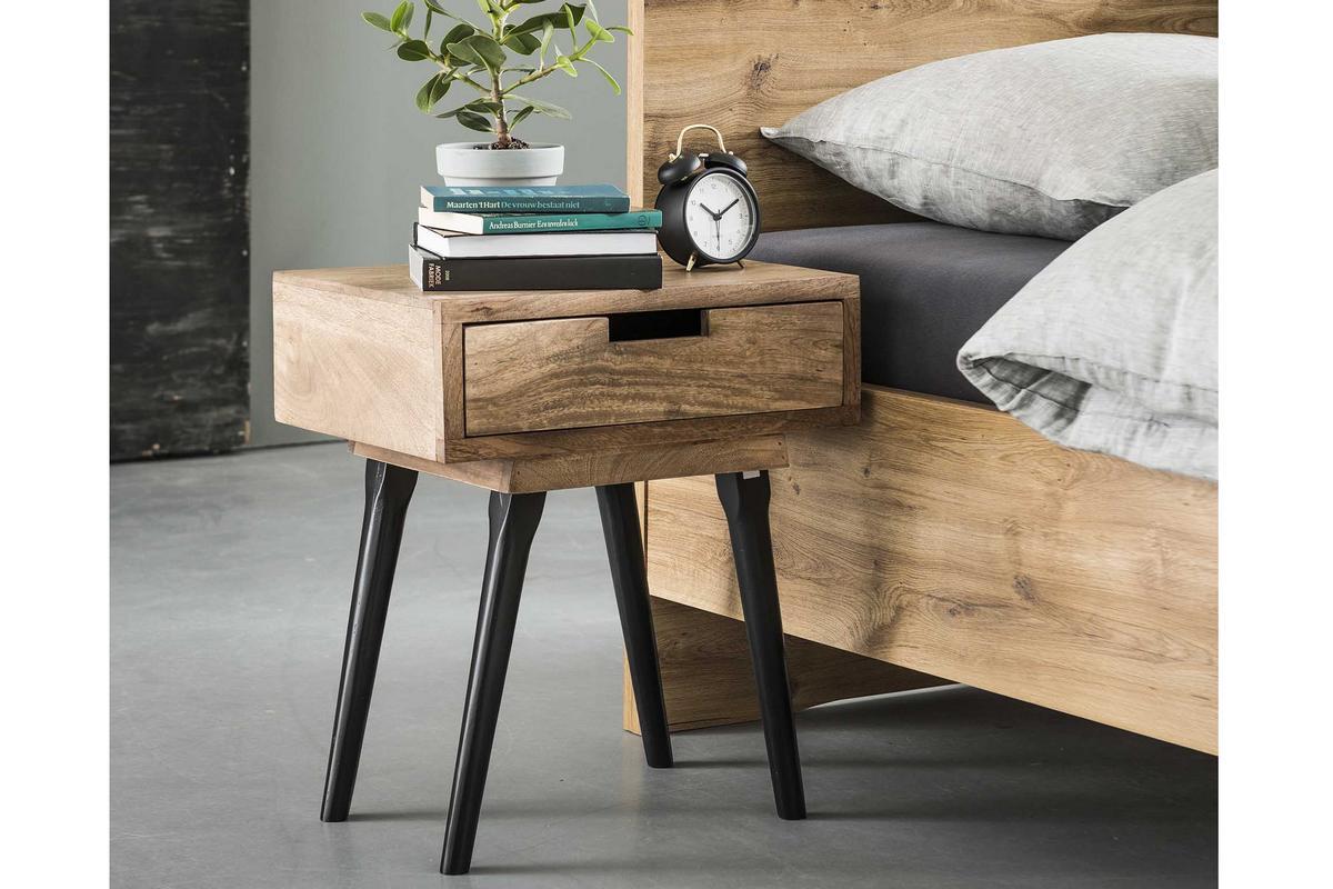 Table de chevet 1 tiroir en manguier PENJA