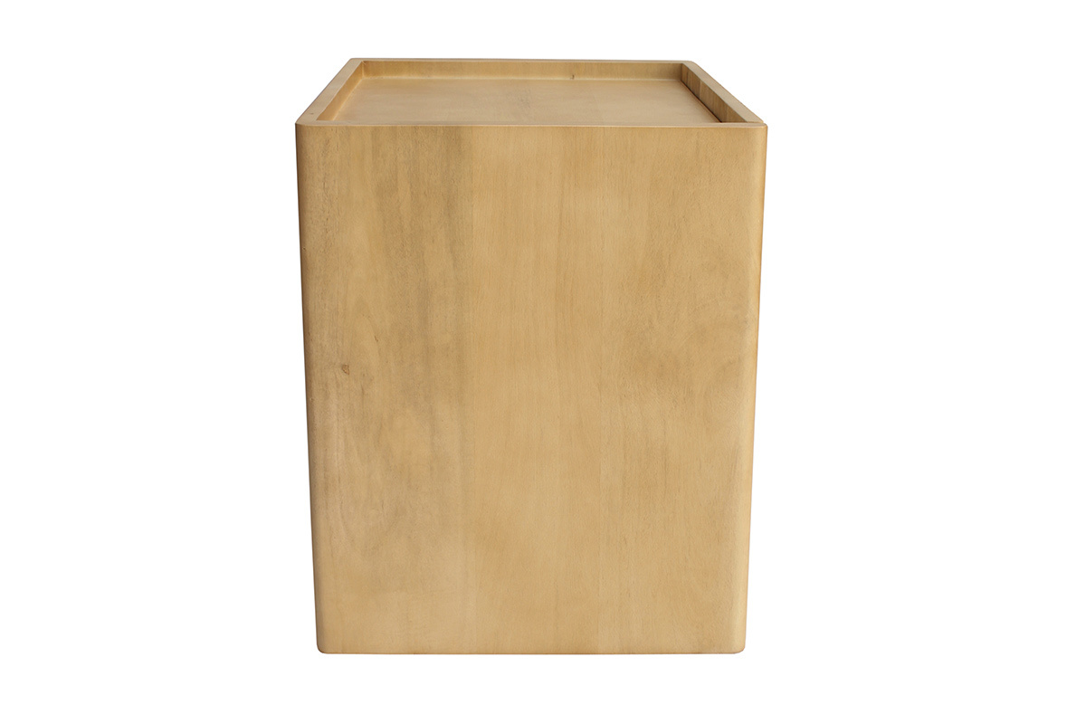 Table de chevet avec tiroir en bois manguier massif NEREA