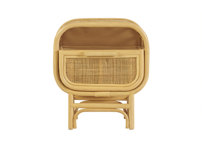 Table de chevet avec tiroir en rotin LUWAK