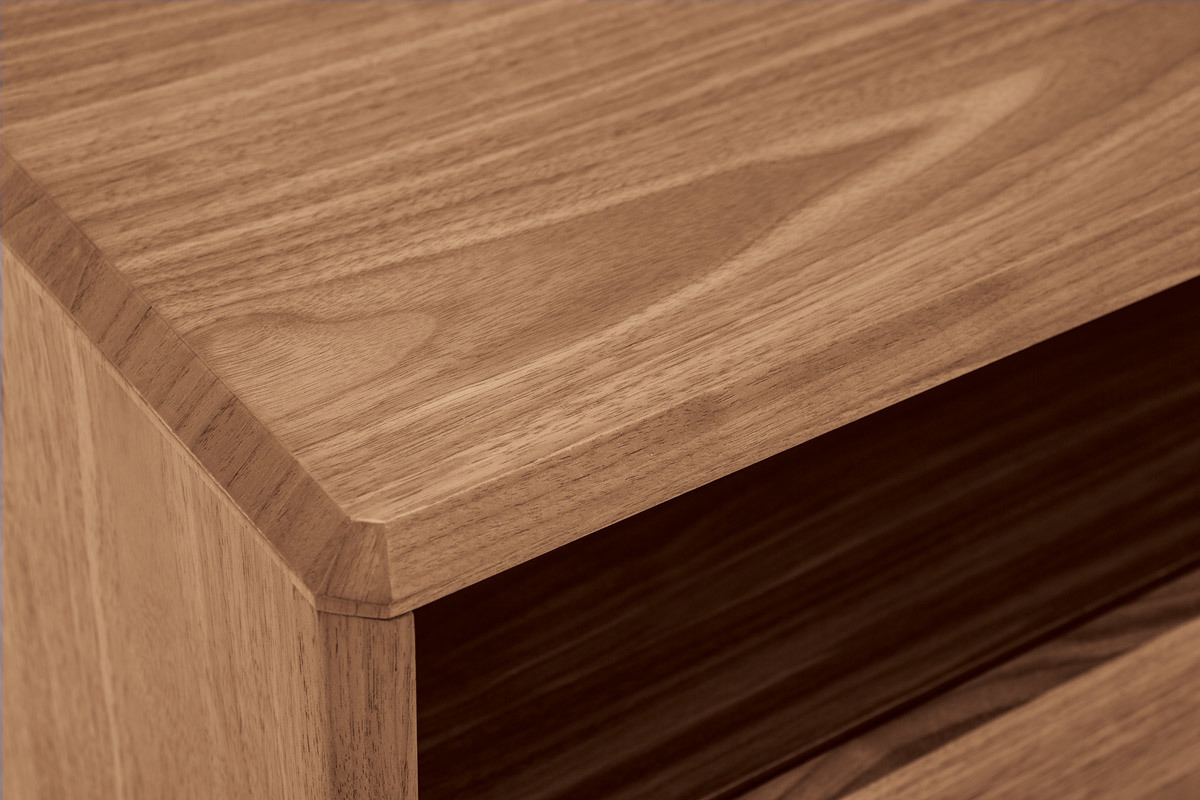 Table de chevet bois fonc noyer SUVA