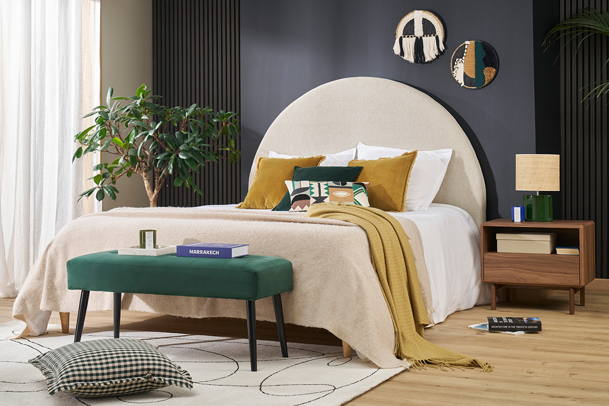 Table de chevet bois fonc� noyer SUVA