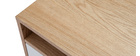Table de chevet design scandinave blanc et chêne HELIA