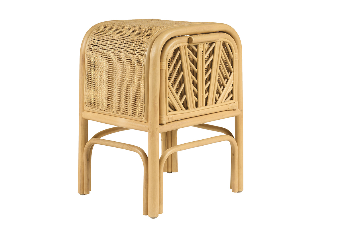 Table de chevet en rotin GALON