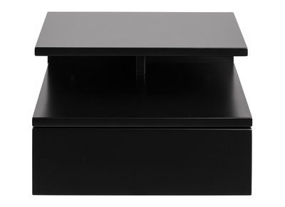 Table de chevet murale laqu&eacute;e mate noire MITSY