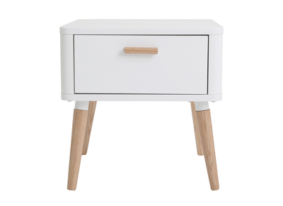 Table de chevet scandinave blanc et bois TOTEM - Miliboo & Stéphane Plaza - Table de chevet scandinave blanc et bois TOTEM - Miliboo & Stéphane Plaza