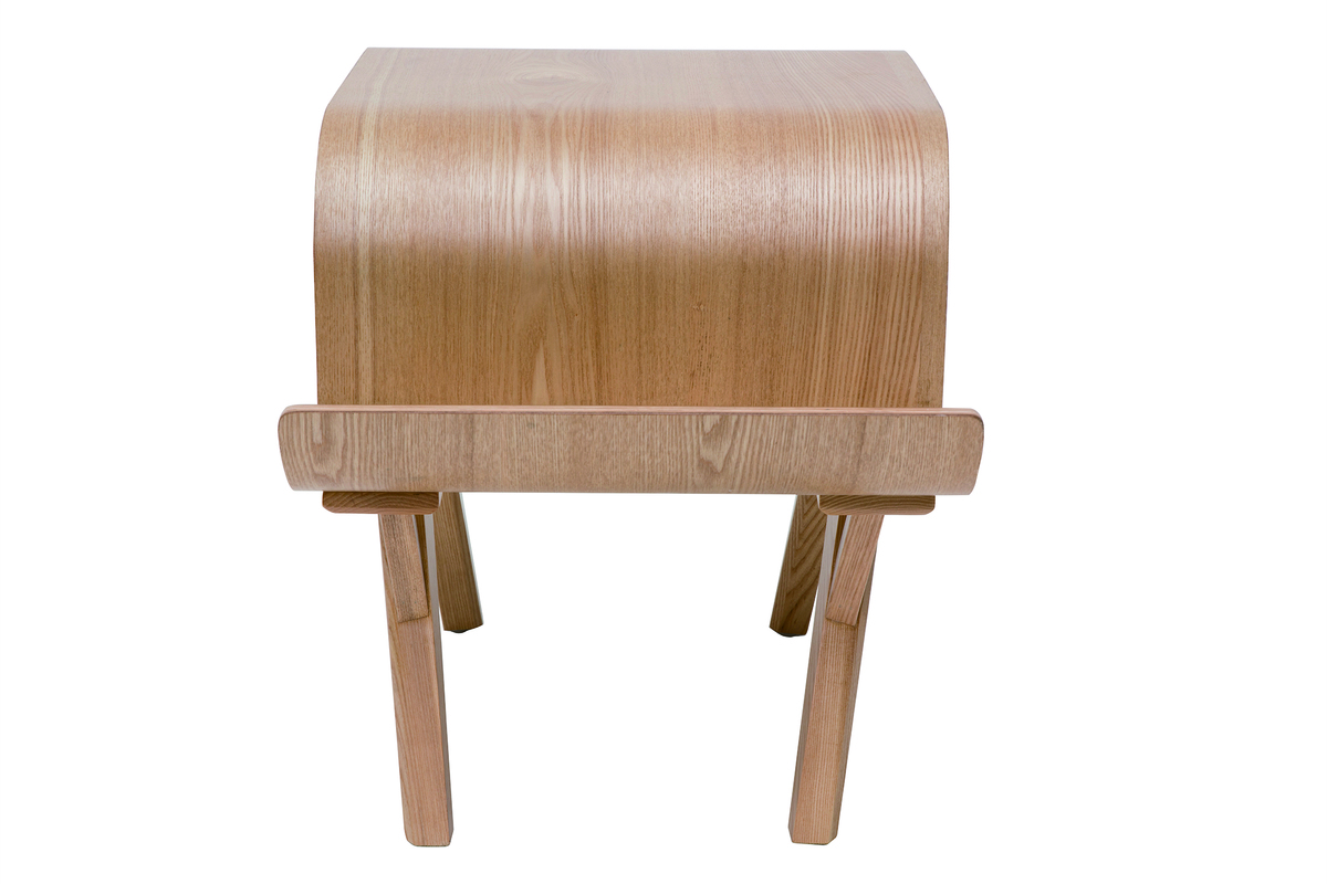 Table de chevet scandinave fr�ne et blanc (droite) KYOTO