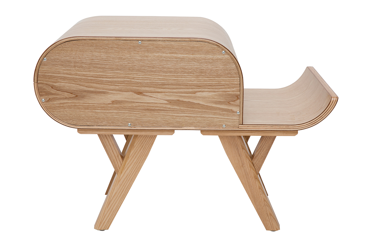Table de chevet scandinave frne et blanc (gauche) KYOTO