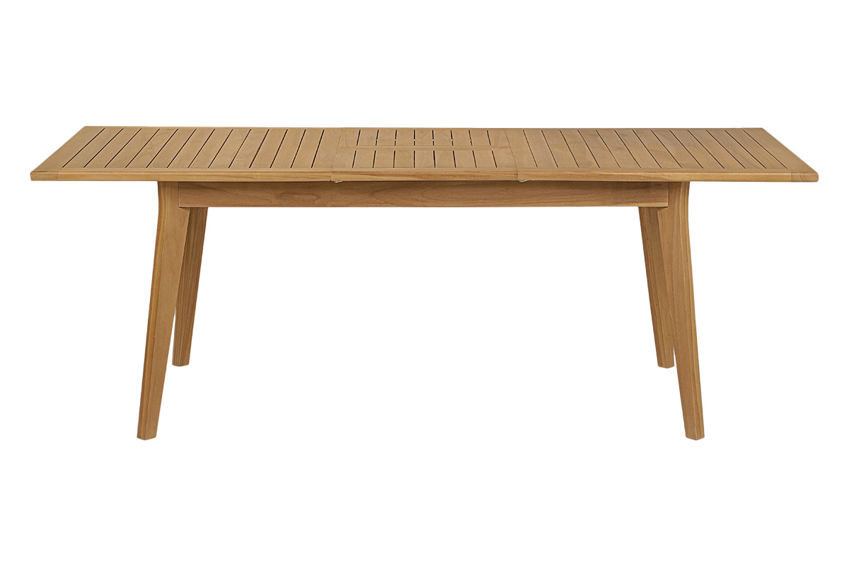 Table de jardin extensible en bois teck massif L160-210 cm LOMBOK