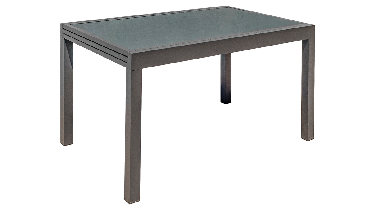 Table de jardin extensible gris anthracite L135-270 cm PORTOFINO