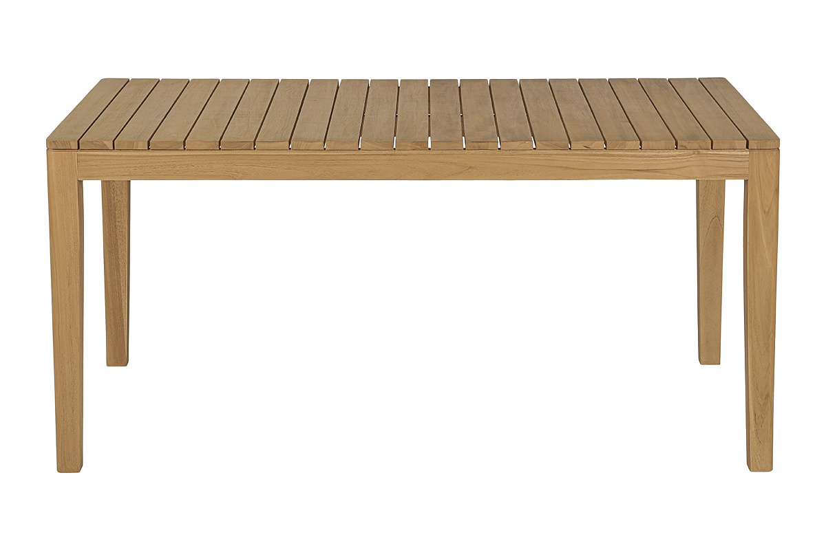 Table de jardin rectangulaire en bois teck massif L160 cm UBUD
