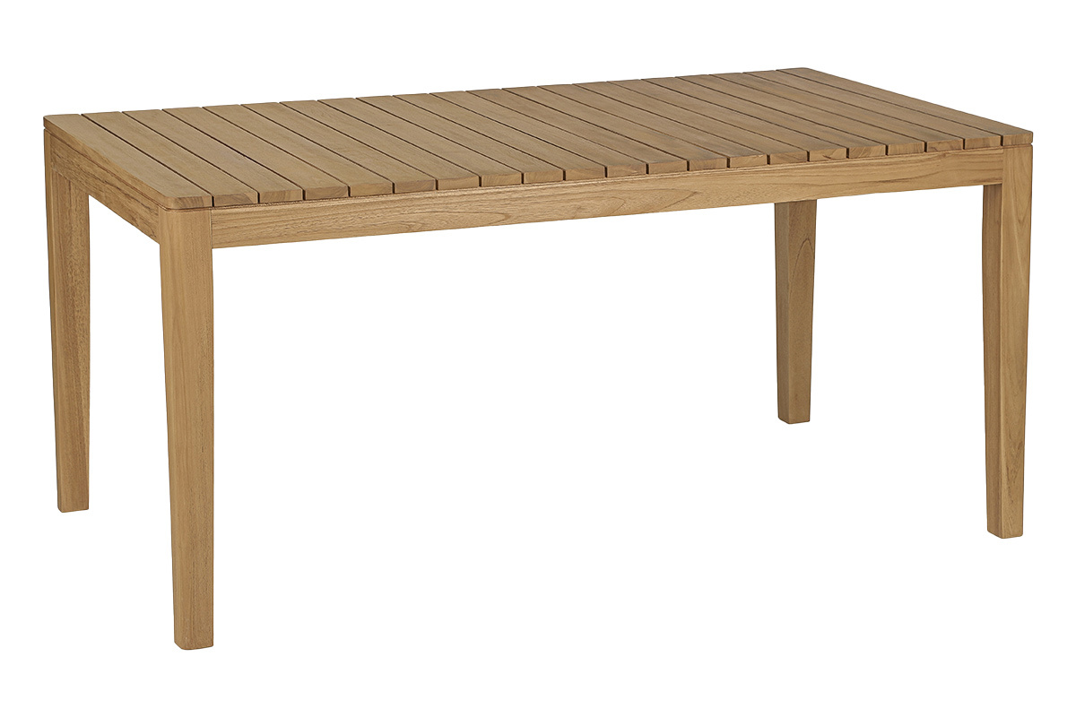 Table de jardin rectangulaire en bois teck massif L160 cm UBUD