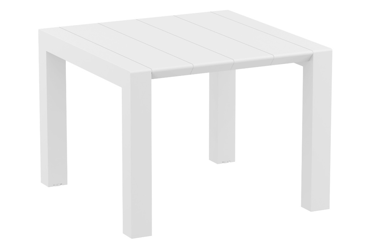 Table extensible d'ext�rieur blanche L100-140 cm PRIMAVERA