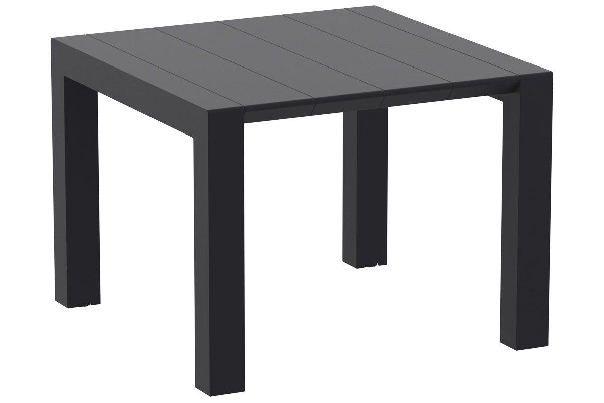 Table extensible d'ext�rieur noire L100-140 cm PRIMAVERA