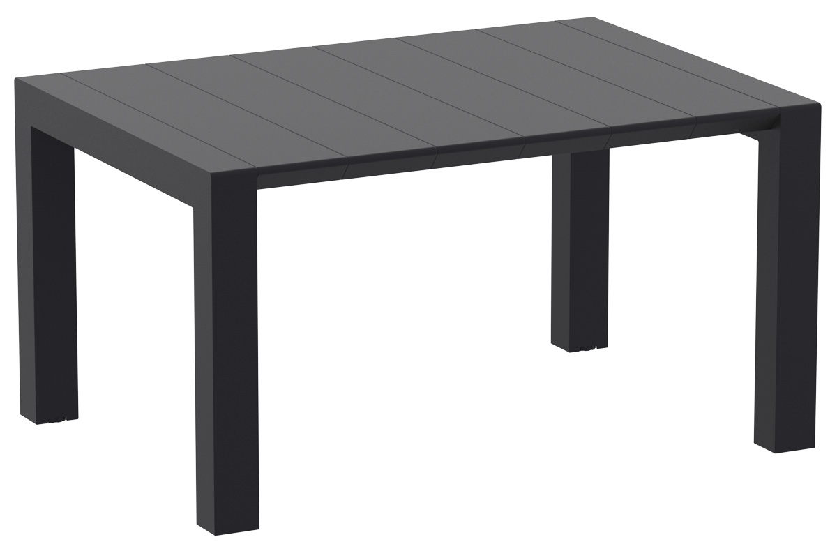 Table extensible d'ext�rieur noire L100-140 cm PRIMAVERA