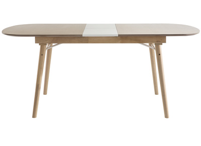 Table extensible rallonges intégrées rectangulaire en bois clair chêne L150-180 cm SHELDON
