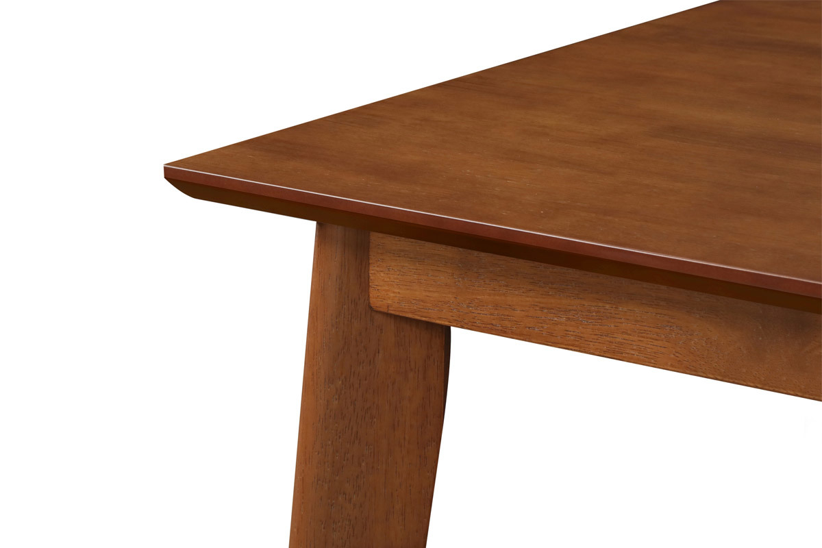Table haute carre noyer LEENA