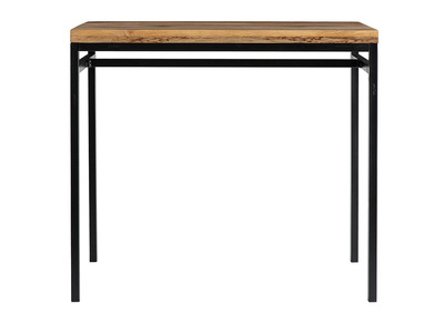 Table haute industrielle en manguier et m&eacute;tal noir YPSTER